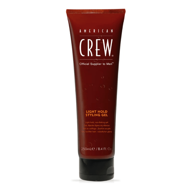American Crew Light-Hold Styling Gel in an 8.4 fl oz tube, designed for flexible hold and styling control.