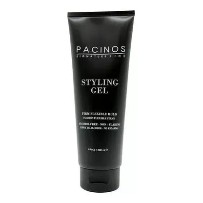 Pacinos Styling Gel in an 8 oz jar, ideal for hair styling and hold, from Pasteur Pharmacy.