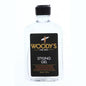 12oz bottle of Woody's For Men Styling Gel by Pasteur Pharmacy, showing the gel's container and label with product details.