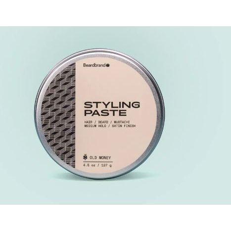 Beardbrand Old Money Styling Paste in 4.2 oz container, natural hair styling product with a classic, refined look.