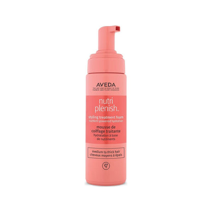 Aveda Nutri-Plenish Styling Treatment Foam in 6.7 fl oz bottle, providing nourishing styling support and volume for hair.