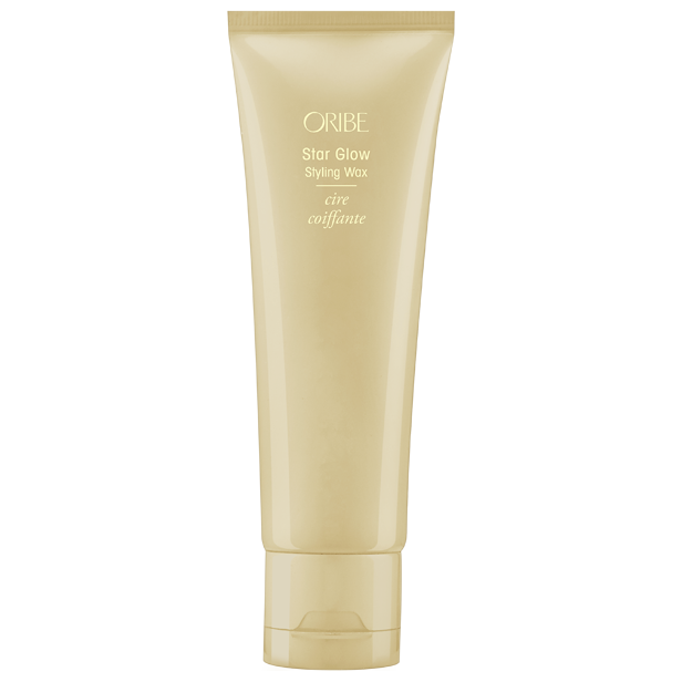 Oribe Star Glow Styling Wax 75ml in a jar, showcasing its smooth, glossy finish and sleek packaging for textured, shiny hair styling