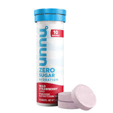 Nuun Sport Zero Sugar Wild Strawberry electrolyte drink tablets, sugar and sweetener product by Pasteur Pharmacy.