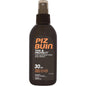 Piz Buin Tan & Protect SPF30 sun spray in 150ml bottle, featuring a spray nozzle and blue and white packaging.