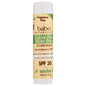 Babo Botanicals SPF 30 Clear Zinc Sport Stick Sunscreen, fragrance-free, with a white stick applicator and blue cap.