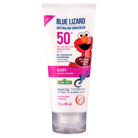 Blue Lizard Baby Australian Sunscreen SPF 50+ in 3 oz tube, gentle sunscreen for infants with broad-spectrum protection