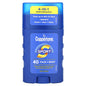 Coppertone Sport 4-in-1 SPF 40 broad spectrum sunscreen stick for face and body, 1.5 oz, with a white twist-up container.