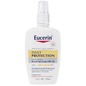 Eucerin Daily Protection SPF 30 broad spectrum face sunscreen lotion in 4 oz bottle, providing daily skin protection