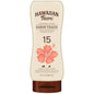 Hawaiian Tropic Sheer Touch Sunscreen SPF 15 in a 8 oz bottle, broad spectrum sun protection, designed for face and body.