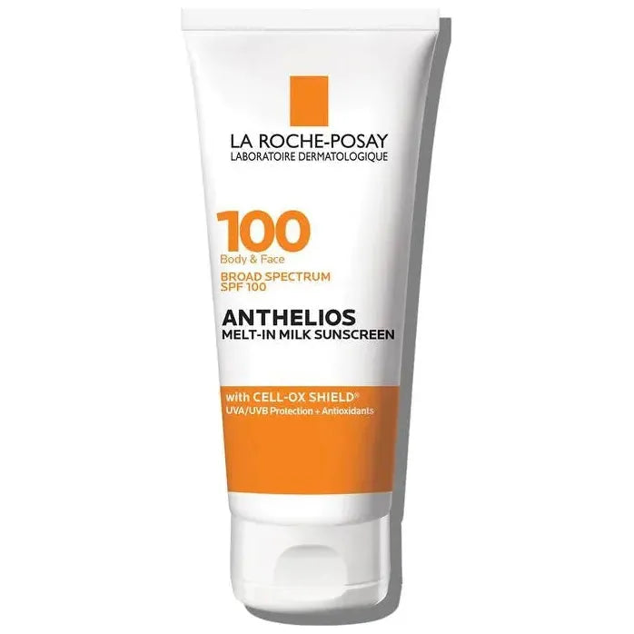 La Roche-Posay Anthelios Melt-In Milk Sunscreen SPF 100 3oz bottle, lightweight sunscreen for sun protection