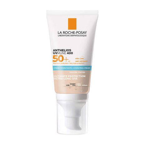 La Roche-Posay Anthelios Tinted UVMune 400 Hydrating Sunscreen SPF50+ 50ml, sunscreen with tinted formula and hydrating properties.