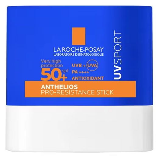 La Roche-Posay Anthelios UV-Sport Sunscreen Stick SPF50+ in 10ml packaging, designed for effective sun protection.