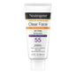 Neutrogena Clear Face Liquid Lotion Sunscreen for acne-prone skin, SPF 50, oil-free, fragrance-free, non-comedogenic, 3 oz bottle