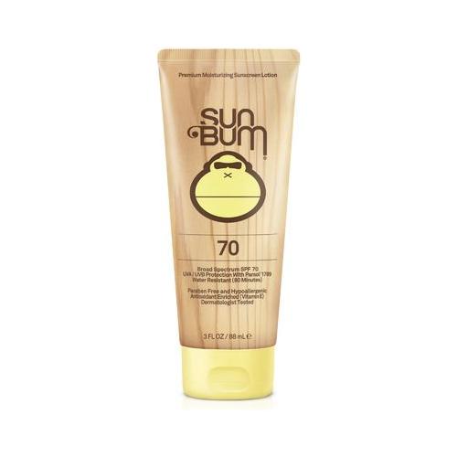 Sun Bum SPF70 sunscreen lotion in a 3oz bottle, providing broad-spectrum sun protection for skin care.