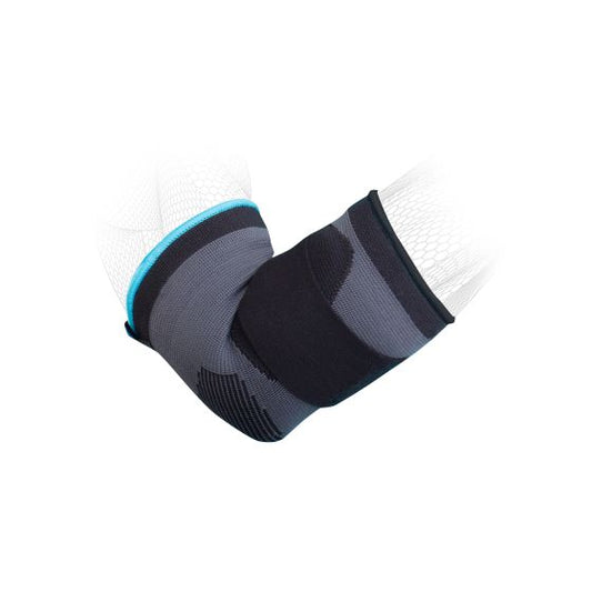 Deluxe Pasteur Pharmacy elbow compression sleeve with adjustable strap, small size, elastic support for elbow pain relief.