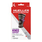 Black Mueller 4-Way Stretch Knee Support brace in L/XL size, designed for support and stability during activity.