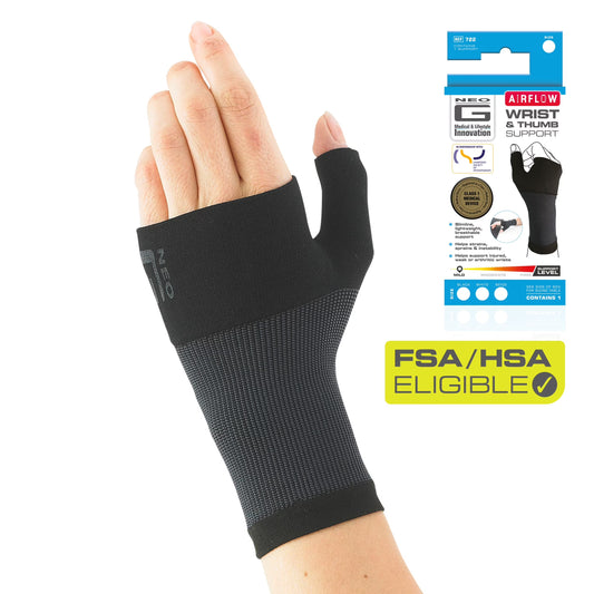 Large Neo G Airflow wrist and thumb support brace designed for wrist stabilization and comfort.