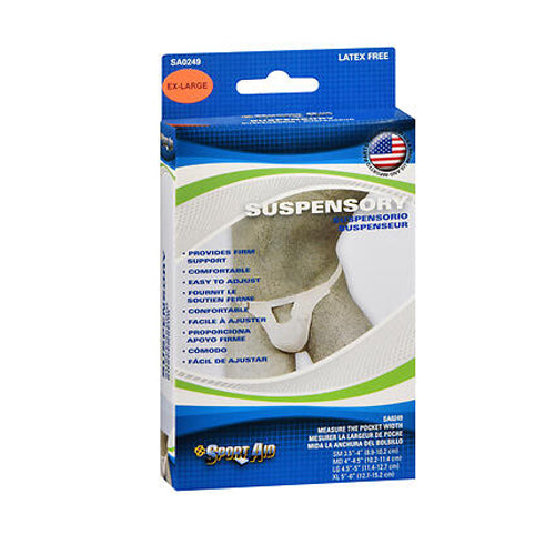 Scott Specialties suspensory support with elastic waistband, size specified, designed for comfort and stability in supports and braces.