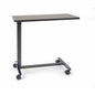 Roscoe Medical overbed table with non-tilt top, white metal frame and flat surface, ideal for bedside or hospital use