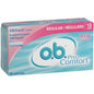 O.b. Pro Comfort Regular Tampons by Pasteur Pharmacy, showing a pack of discreet, comfortable tampons designed for everyday use.