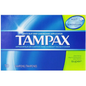 Pasteur Pharmacy Tampax cardboard applicator tampons with super absorbency, shown in packaging.