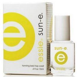 Essie Sun-e Tanning Bed Top Coat in 0.5 oz, designed for use with tanning beds to enhance and protect your tan.