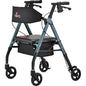 Nova Star 6 Wide Black Adjustable Rollator with four color options, featuring sturdy frame and comfortable handles for mobility support.