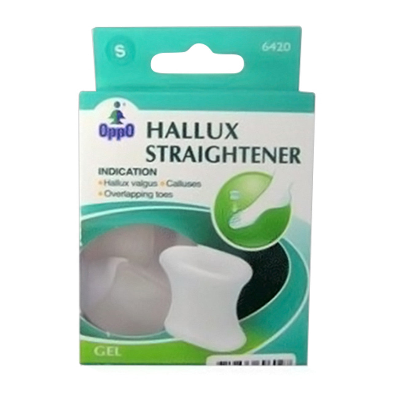 Oppo Hallux Stn Gel Toe Spacers by Pasteur Pharmacy, medium size, designed to realign toes and relieve discomfort.