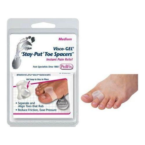 Large PediFix Toe Spacers from Pasteur Pharmacy, stay-put toe separators for comfort and toe alignment, in a 2-pack.
