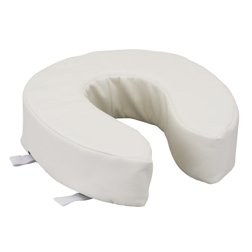 Nova 4-inch padded toilet seat riser from Pasteur Pharmacy, comfortable and easy-to-install bathroom aid, for improved sitting comfort.