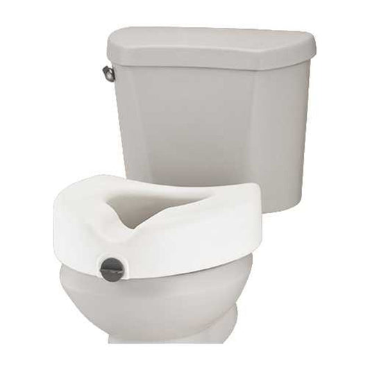 Nova Locking Raised Toilet Seat from Pasteur Pharmacy, a secure and elevated toilet and bidet seat for added comfort and accessibility.