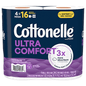 Cottonelle Mega Rolls 2-Ply Toilet Paper from Pasteur Pharmacy, soft and absorbent bathroom tissue, natural white rolls.