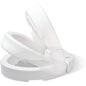 Toilet seat elevator by Pasteur Pharmacy, lightweight plastic seat riser for improved comfort and accessibility in toilets.