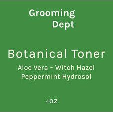 Grooming Dept Peppermint Hydrosols Botanical Toner in 4 oz bottle, natural skincare product with refreshing peppermint scent