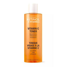 Pasteur Pharmacy Retinol + Vitamin C Toner in 200ml bottle, showing the product with its label and packaging.