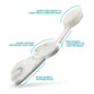Radius Big Brush replaceable soft head left-hand toothbrush in assorted colors, designed by Pasteur Pharmacy for gentle cleaning.