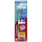 Colgate Extra Clean manual toothbrushes with medium bristles in a 3-pack, full head design, for effective teeth cleaning.