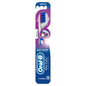 Oral-B 3D White Luxe Medium Toothbrush with stain eraser, designed for effective teeth whitening and cleaning.