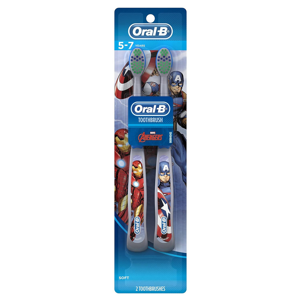 Oral-B Kids Marvel Spider-Man manual toothbrush for children aged 3+ with colorful Spider-Man design and soft bristles.