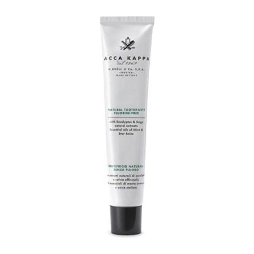 Acca Kappa Natural Fluoride-Free Toothpaste in 100ml tube, gentle oral care with natural ingredients from Pasteur Pharmacy.