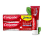 Colgate Optic White Advanced Teeth Whitening Toothpaste in 4.5 oz tube, showcasing bright white packaging and toothpaste tube.