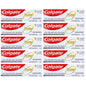Colgate Total Clean Mint toothpaste in travel size, 0.88 ounces, displayed in a tube with a white and green packaging design.