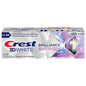 Crest 3D White Brilliance Vibrant Peppermint Teeth Whitening Toothpaste in 4.6 oz tube, with a blue and white packaging design.