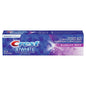 Crest 3D White Toothpaste with fluoride for anticavity protection and radiant mint flavor, in a tube displayed on a white background.