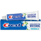 Crest Tartar Protection Whitening Fluoride Anticavity Cool Mint Toothpaste in a 5.7 oz tube with a white and blue packaging design