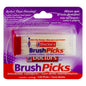Interdental toothpicks from The Doctor's Brush Picks by Pasteur Pharmacy shown in a box with multiple toothpicks for dental cleaning.