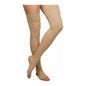 Loving Comfort® surgical weight thigh-high stockings with firm compression in beige, designed for medical support and leg comfort.