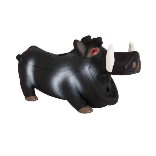 Zoobilee® Latex Warthog Dog Toy from Pasteur Pharmacy showing a colorful, durable rubber toy with a warthog design for dogs.