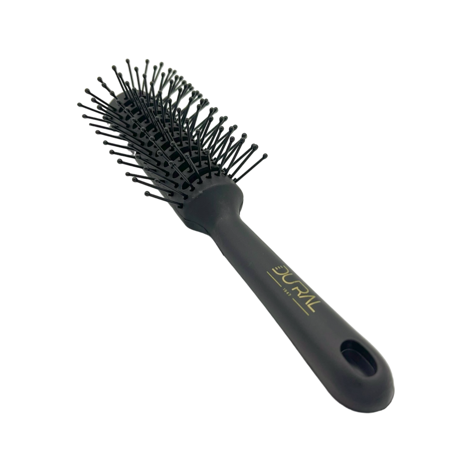 Dural plastic tunnel brush with nylon pins and ball tips, designed for cleaning animal tunnels and enclosures.