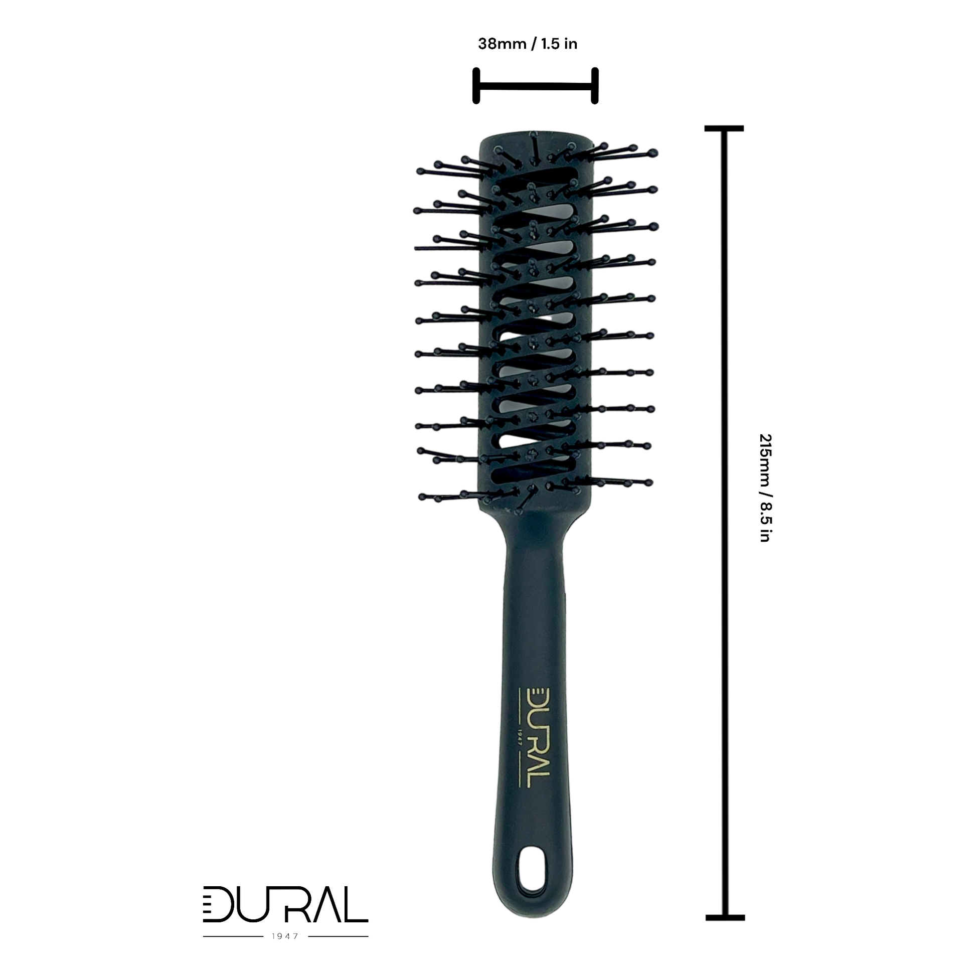 Dural plastic tunnel brush with nylon pins and ball tips, designed for cleaning tunnels and small animal cages.